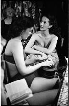 Show Girl [Rosemary Williams playing cards in the dressing room.]