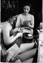 Show Girl [Rosemary Williams playing cards in the dressing room.]
