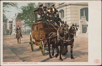 Staging on Fifth Avenue, New York.