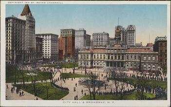 City Hall & Broadway, N. Y.