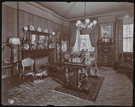 Portrait, Lillian Russell at Home, Interiors of Residence.