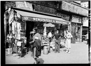 Street Scene with Newsstand.