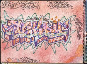 [Page in sketchbook belonging to Kies TNR.]