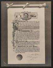 Casket with Embossed Roll of Freedom of City of N.Y.