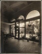 [Interior, possibly a nursery or florist shop.]