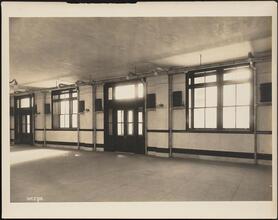 [Interior of unidentified building, possibly a factory.]