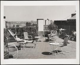 Apartment building. Penthouse roof terrace