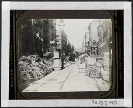 Tammany Street cleaning before Waring's Days in front of 9 Varick Place.
