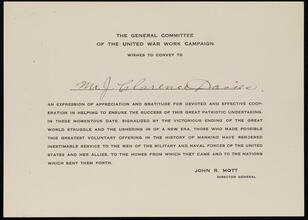 The General Committee of the United War Work Campaign