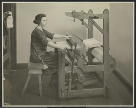 New York Association for the Blind, Portrait of Girl at Loom.