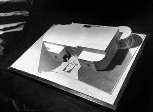 [Design model for the Beech-Nut building at the New York World's Fair.]