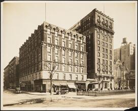 West 94th Street and Broadway. Street view, Cecil Restaurant and Hotel Narragansett
