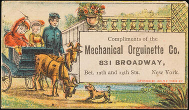 Compliments of the Mechanical Orguinette Co.