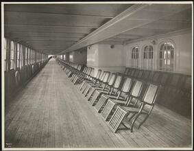 French Line, S.S. "Paris", First Class, Vestibuled Promenade Deck.