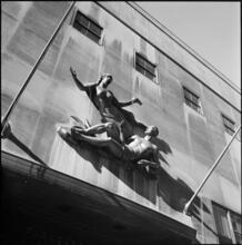 ["Venus of Manhattan" sculpture on the façade of 980 Madison Avenue.]