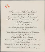 You are invited to the formal opening of the American Scandinavian Society Art Exhibition