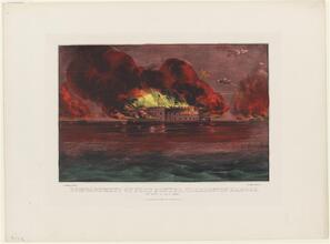 Bombardment of Fort Sumter, Charleston Harbor.