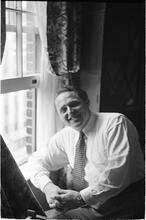 Christopher Lynch [Christopher Lynch, Irish tenor, looking out a window.]