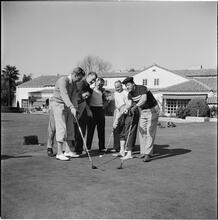 Arthur Godfrey [Godrey playing golf.]