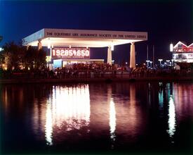 [Equitable Life Assurance population display at the 1964 World's Fair.]