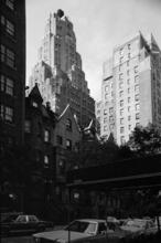 [Looking at the Master Building from 309 West 104th Street.]