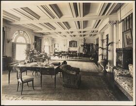 [Interior, lounge.]