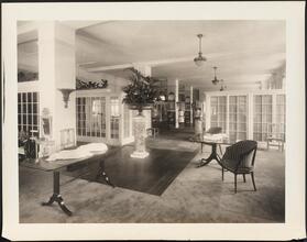 [Interior, clothing store.]