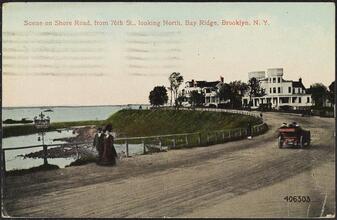 Scene on Shore Road, from 76th St., looking North, Bay Ridge, Brooklyn, N. Y.