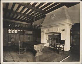 [Room with fireplace.]