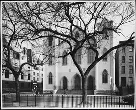 [Church of St. Brigid from Tompkins Square Park.]