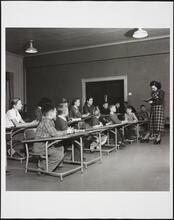 [Classroom on Ellis Island.]