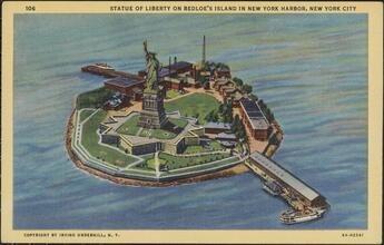 Statue of Liberty on Bedloe's Island in New York Harbor, New York City.