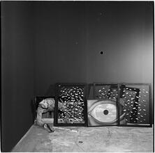 Museum of Modern Art [Staff members and art installations.]
