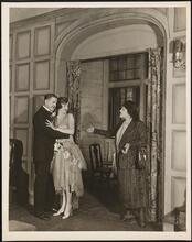 [Edwin Nicander as Ronald Bradford, Verree Teasdale as Pauline Lunt, and Alison Skipworth as Esmeralda Pottle in "Buy, Buy, Baby".]