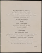 New York State Division. Women's Organization for National Prohibition Reform. Victory Luncheon