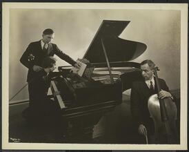 New York Association for the Blind, Group of 3, Miss Harding Instructing Violin and Cello Players.