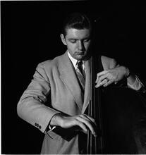 Swing Band Contest Sponsored by LOOK [Man playing an upright bass.]