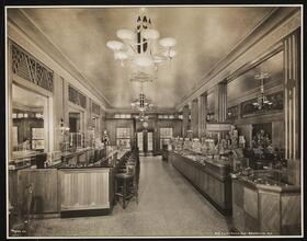 Schrafft's 912 Flatbush Ave. B'klyn, Interior, Candy Counter and Fountain from Rear of Store.