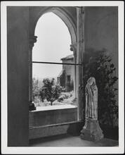 Fort Tryon Park. The Cloisters. Interior, view through window