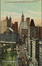 Broadway South from Warren St., N. Y. City.