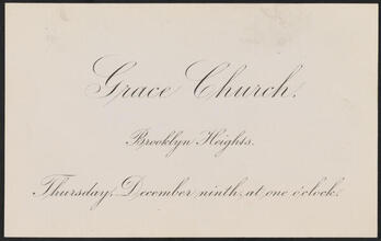 [Wedding of Ellen A. Low and Henry Evelyn Pierrepont, Jr.]