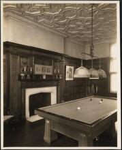 [Interior, billiard room.]