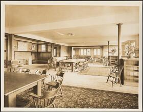 [Interior, lounge.]