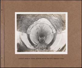Rondout Pressure Tunnel Showing Partial and Total Concrete Lining [Catskill System.]
