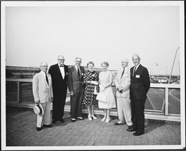 For 34 Years of Loyal Service - Eric S. Barron [Eric Barron with others, possibly on an overpass.]