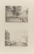 A. Bowling Green, New York; B. Steam Boat Landing, Foot of Cortlandt St