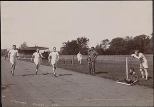 Sports, Field Sports, Oxford & Cambridge Training at B[erkeley] Oval.