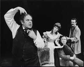 ["Break a Leg" theater still.]