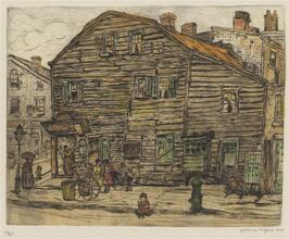 [Old house on the corner of Hester and Baxter Streets.]