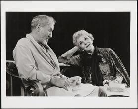 [Anthony Quayle as Rodion Nikolayevich and Mary Martin as Lidya Vasilyevna in "Do You Turn Somersaults?".]